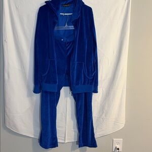 Royal Blue Velour Tracksuit
